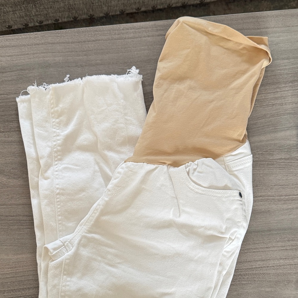 Maternity full panel motherhood White Women's  straight Jeans